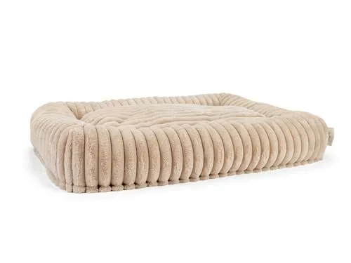 TrendPet Biscuit Cube Hundebett (Caramel, L) - Kuscheliges Hundebett in moderner Breitcord-Optik, mit abnehmbarem Bezug und waschbarem Liegekissen – ideal für komfortable Ruhezeiten Ihres Hundes.