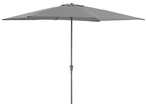 Sonnenschirm rechteckig 200 x 300 cm, Schirm mit Kurbel für Balkon oder Terrasse, Marktschirm, Gartenschirm, Terrassenschirm, mit Windauslass, dunkelgrau