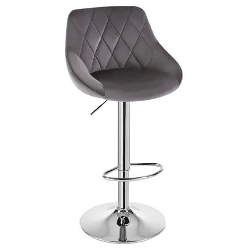 WOLTU Barhocker 1er Set, Barstuhl höhenverstellbar, Samtsitz