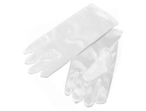 Metamorph Kostüm Superhelden Handschuhe für Kinder weiß, Einfarbige Stoffhandschuhe für zahlreiche Charaktere
