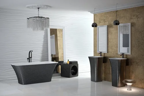 Exklusive Freistehende Design Badewanne in Schwarz - Moderne freistehende Badewanne aus hochwertigem Acryl, ideal für stilvolle Badezimmer. Mit rechteckiger Form und großzügigen Maßen 160 x 70 x 64 cm sorgt sie für ein luxuriöses Badeerlebnis.