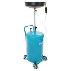 Bituxx Mobiler 80L Ölauffangwagen - Druckluft-Ölablassgerät mit 80L Fassungsvermögen und höhenverstellbarem Trichter für schnellen und umweltschonenden Ölwechsel in Werkstätten.