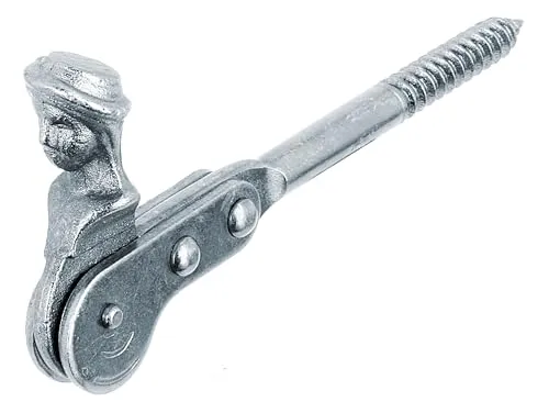 Alberts 864217 Fensterladen-Feststeller Schäferkopf | zum Einschrauben oder zum Einmauern | galvanisch blau verzinkt | 126,5 mm | 10er Set