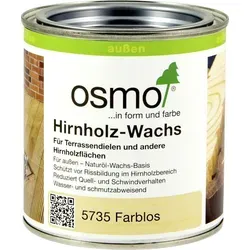 OSMO Hirnholz-Wachs 5735 Farblos seidenmatt 0,375 L von Osmo