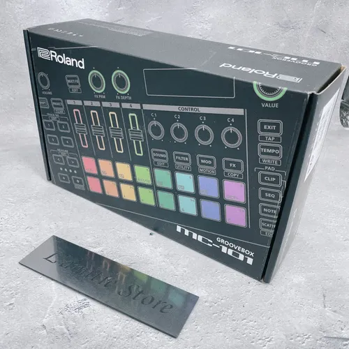 Roland MC-101 AIRA DJ Groovebox - Kompaktes Produktionsstudio - Groovebox für kreative Köpfe: Mobiles Musikproduktionswerkzeug mit 16 anschlagsempfindlichen Pads und legendären Roland-Sounds für die perfekte Komposition überall.