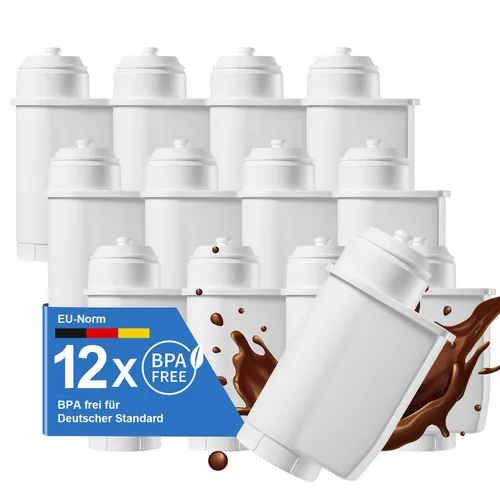 12er Pack Ersatzwasserfilter für Siemens und Bosch Kaffeevollautomaten - Hochwertige Wasserfilter für verschiedene Modelle von Siemens und Bosch. Sorgt für optimalen Kaffeegenuss und schützt Ihre Maschine vor Verkalkung.