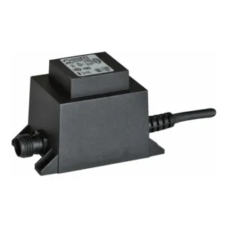 EVN Lichttechnik Trafo 20W IP44 - Ideal für Außenbereiche - Stromerzeugung: Robuster Trafo mit IP44-Schutzklasse, 2m Gummileitung und Buchse für sicheres Licht im Außenbereich.