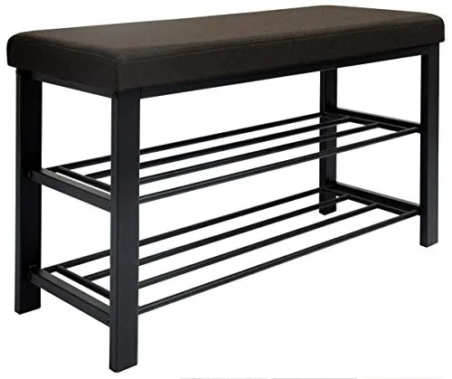 DuneDesign Schuhbank mit Sitzfläche - 81x32x50 cm - Drohnen Zubehör: 2-in-1 Schuhbank und Schuhregal mit Platz für 6-8 Paar Schuhe, ideal für kleine Räume und hält bis zu 300 kg. Praktisch und stilvoll für Flur oder Schlafzimmer.