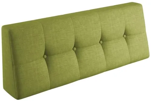 sunnypillow Palettenkissen 120x40x20/10cm Lime - Gartenmöbel-Kissen mit hochwertigem Kaltschaum für höchsten Sitzkomfort, ideal für drinnen und draußen, pflegeleicht und schmutzabweisend.