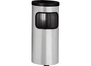 Wandabfallsammler mit Ascher, HxØ 410 x 180 mm, Stahlblech, graphit kaiserkraft