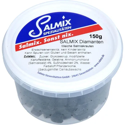 SALMIX Diamanten Pastillen 150 g in schwarz von Pharma Peter