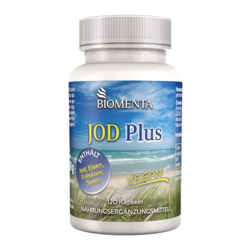 [307,44€/1Kg] Jod Selen Folsäure Eisen Wirkstoffkomplex BIOMENTA 120 St. vegan