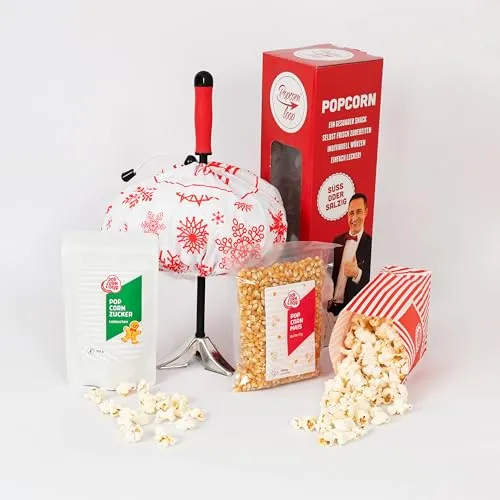 Popcornloop Christmas Lebkuchen Set: Popcornloop mit Winterhaube I 500g Butterfly I 150 g Lebkuchen Gewürz