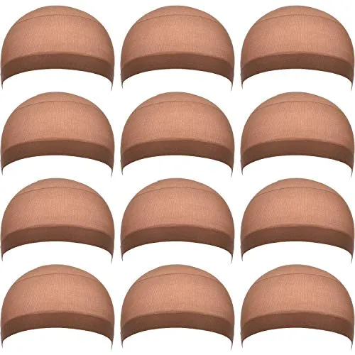 Stück Nylon Perück Kappe für Frauen und Männer (Hellbraun) 12