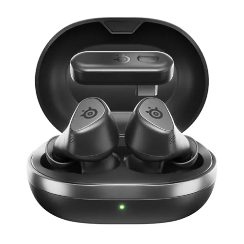 SteelSeries Arctis GameBuds – Wireless In Ear Gaming Kopfhörer für PlayStation - Gaming-Headset für PS5 und PC mit 2,4GHz & Bluetooth 5.3, Active Noise Cancellation und 40 Stunden Akkulaufzeit für ununterbrochene Gaming-Sessions.