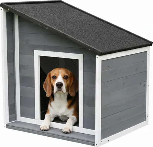Hundehütte aus Holz für Hunde von Relaxdays