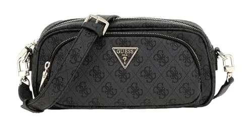GUESS Power Play Camera Crossbody Coal Logo - Umhängetaschen - Stilvolle und kompakte Crossbody-Tasche mit markantem Logo, ideal für den Alltag und zur Aufwertung Ihres Looks. Maße: 25 x 12 x 6,5 cm.
