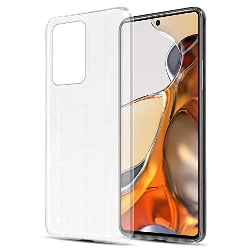 Produktbild Cadorabo Hülle kompatibel mit Xiaomi 11T / 11T PRO Hülle Silikon Handyhülle für 11T Case aus [Nie vergilben Technologie], Kratzfeste und stoßfeste Schutzhülle für Xiaomi 11T - VOLL TRANSPARENT