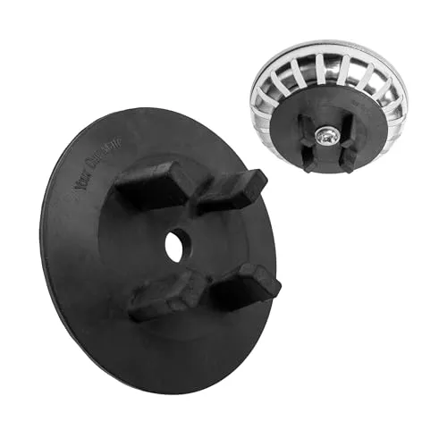 Ersatz Dichtung, 1 Stück, kompatibel mit IKEA Siphon ATLANT und DOMSJÖ, Siebkörbchen Ersatzteil aus Gummi, in Schwarz, zum Anschrauben an Siebkorb, Spülbecken Stopfen Lippendichtung, Spüle Stöpsel