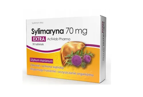 ActivLab Silymarin EXTRA 70 mg - Leberunterstützung - Nahrungsergänzungsmittel mit 70 mg Silymarin pro Tablette, unterstützt die Leberfunktion und fördert die natürliche Entgiftung des Körpers.