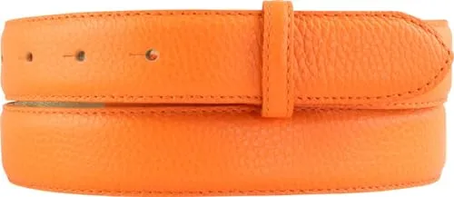 BELTINGER Gürtel ohne Schnalle mit Pigmentprägung 3 cm | Modischer Ledergürtel für H-Schnalle 30mm in Orange | 100 cm - Hochwertiger 3 cm Ledergürtel ohne Schnalle, ideal für individuelle Gürtelschnallen. Hergestellt in Italien, mit schicker Steppnaht und weichem Tragekomfort. Perfekt für jeden Anlass, langlebig und anpassbar.
