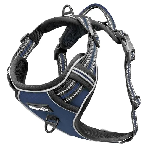 bluzelle Hundegeschirr für kleine Hunde - Reflektierend, Anti-Zug & GPS-Tasche - Weiteres Autozubehör mit effektivem Anti-Zug Design für entspannte Spaziergänge und integrierter GPS-Tasche für sichere Aufbewahrung von Tracker und ID-Tags.