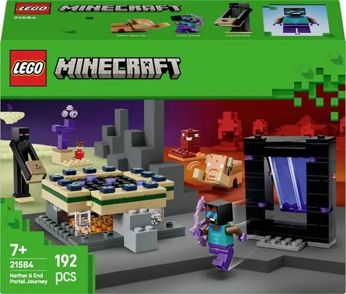 LEGO MINECRAFT Reise durch Nether und Endportal (21584) Spielzeug für Gamer 21584