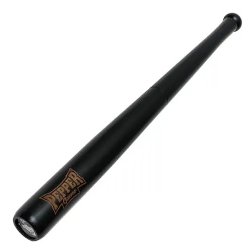 Profino PEPPER GAME XXL Pfeffermühle Baseballschläger 71 cm inkl. Wandhalterung, Gummibaumholz Gewürzmühle Schwarz in Baseballschläger-Optik, große Pfeffermühle holz mit Keramikmahlwerk