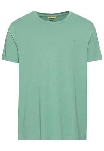 camel active Herren Basic Kurzarm T-Shirt Grün - T-Shirts für Herren, aus 95 % biologisch hergestellter Baumwolle, atmungsaktiv und pflegeleicht, ideal für den Alltag.