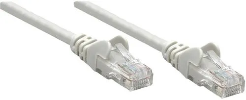 Intellinet 317108 RJ45 Patchkabel CAT 6a S/FTP 1.00m Grau Einzelschirm, Gesamtschirm, Halogenfrei 1St.