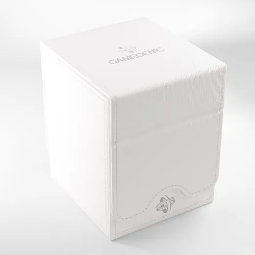 Squire PLUS 100+ XL Weiß - Premium Deckbox für Commander - Sammelkarten Deckbox, speziell für Magic: The Gathering™ COMMANDER, mit Slide Card Case für UV-Schutz und innovativem Platzierungssystem für einfaches Identifizieren der Karten.