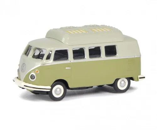 Schuco VW Volkswagen T1 Camper mit Campingdach grün grau 1:87 Art. 45 263 3800