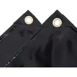 vidaXL Abdeckplane 650 g/m² 3x5 m Schwarz - Robuste Abdeckplane für Innen und Außen, reißfest, wasserfest und UV-beständig. Ideal zum Abdecken von Gartenmöbeln und Baumaterialien.