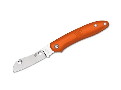 Spyderco Roadie Taschenmesser Orange – Praktisches Pen-Knife - Taschenmesser mit innovativem Slip Joint Mechanismus, ideal für den Alltag und Reisen. Leichtgewichtig und widerstandsfähig mit einem Griff aus FRN.