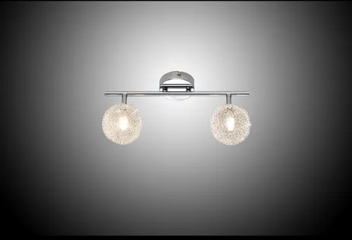 Reality Leuchten Halogen Spotlight In Chrome Glass Mit Aluminiu Buchse 2xG9 28W