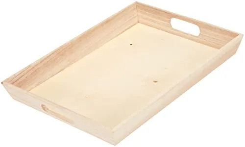 Artemio VIPB2535 Tablett, rechteckig, Holz, Beige, 25 x 35 x 4,5 cm