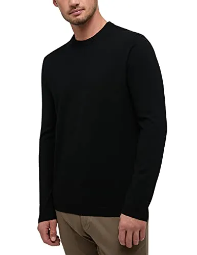 ETERNA Pullover Langarm Rundhals Merinowolle Strick schwarz Größe XXL