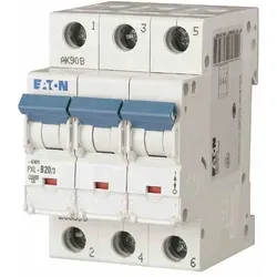 Eaton PXL-C20/3 LS-Schalter C-Char 20A, 3p - Leitungsschutzschalter für Wohn- und Gewerbebereich, 3-polig, 20A, 10kA Schaltvermögen, ideal zum Schutz elektrischer Installationen.