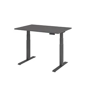 Hammerbacher Sitz-Steh-Schreibtisch 120x80 cm - Ergonomischer Kinderschreibtisch, elektrisch höhenverstellbar von 64-129 cm, ideal für gesundes Arbeiten und Lernen.