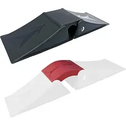 Best Sporting Unisex Jugend Set Rampe 2 + 2, Schwarz/Rot, One Size - Skateboard-Rampen mit einfacher Montage und stabilem Halt durch Gummi Pads, ideal für flexiblen Aufbau und einfaches Mitnehmen.