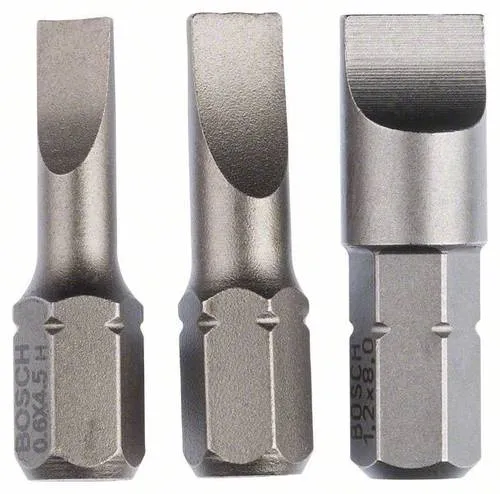 Bosch Accessories Schlitz-Bit 4.5 mm, 5.5 mm, 8mm extra hart D 6.3 3St.