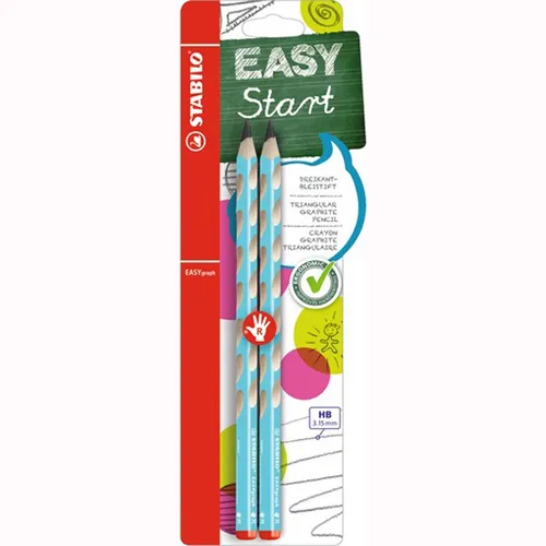 Bleistift Stabilo Easy Graph HB Rechtshänder in blau von Bunt-Bleistifte