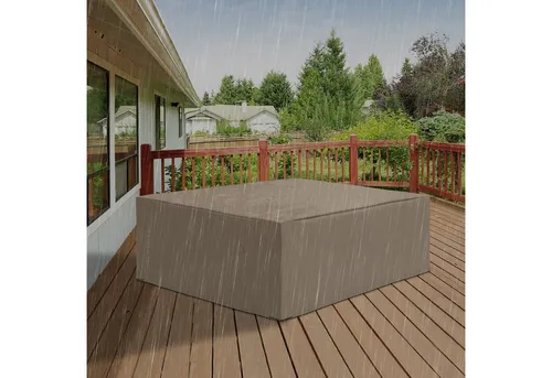Outsunny Gartenmöbel Abdeckplane 275 x 205 x 90 cm - Wasserdichte Abdeckung für Gartenmöbel, schützt effektiv vor Witterungseinflüssen und sorgt für Langlebigkeit. Mit Zugschnurverschluss für sicheren Halt, einfach zu handhaben und platzsparend zu verstauen.