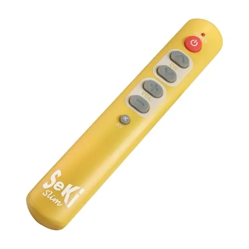 SeKi Slim gelb lernfähige Universal-Fernbedienung mit großen Tasten