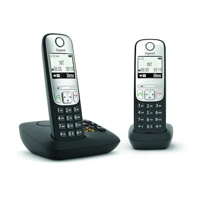 Gigaset A690 A Duo - Schnurloses Telefon-Set mit Anrufbeantworter, flexibles Telefonieren mit 2 Mobilteilen und bis zu 20 Minuten Nachrichtenaufzeichnung