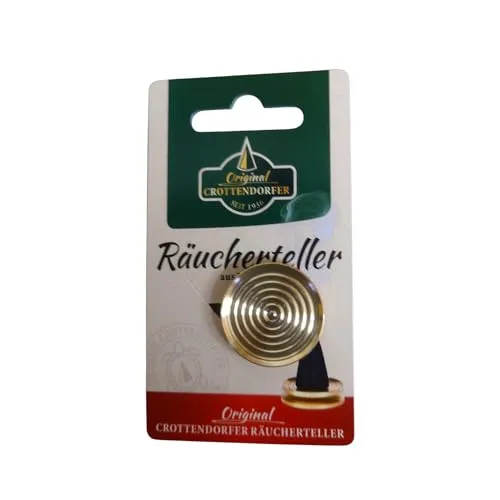 Crottendorfer Räucherteller aus Messing – Klassischer Räucherteller für Räucherkerzen – Stabil & hitzebeständig – Zubehör für Räuchermännchen & Räucherhäuser