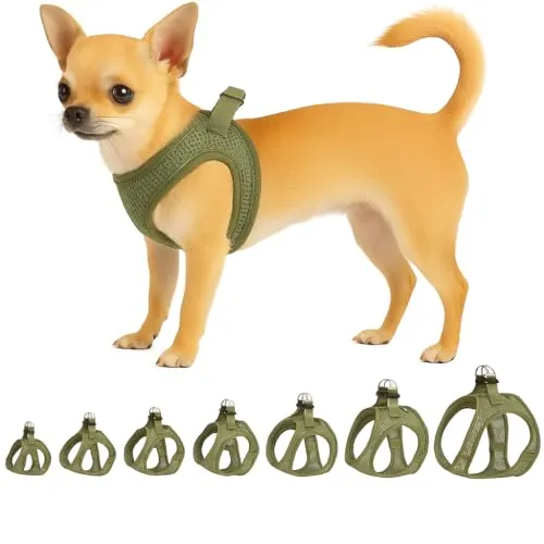 Hundegeschirr - hundegeschirr kleine Hunde - XXS - Flamingo Harness Step&Go Bento Kaki