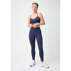 OCEANSAPART Maya Pant Damen Sport Leggings - Nahtlose High Waist Fitness Tights in Moon Blue - Nahtlose Leggings mit hohem Bund für optimalen Halt und Tragekomfort. Atmungsaktives Material sorgt für ein angenehmes Gefühl. Ideal für Sport und Freizeit, perfekt für jede Bewegung.