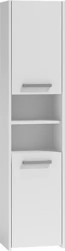 CDF Badschrank S40 | Farbe: Weiß | Moderner Badezimmerschrank | Ablagefläche | Geräumige Einlegeböden | Türen | Einfache Montage