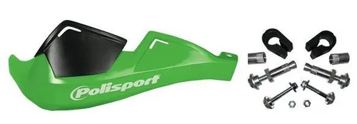 Handprotektoren Polisport Evolution Integral grün 05 - Fahrradgriffe mit idiotensicherem Handschutz und verbessertem Montagekit für optimale Sicherheit und universelle Passform auf verschiedenen Lenkerdurchmessern.